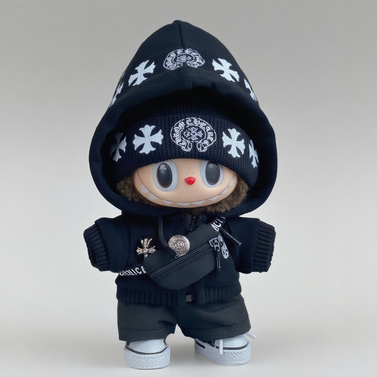 black heart trendy clothing for labubu