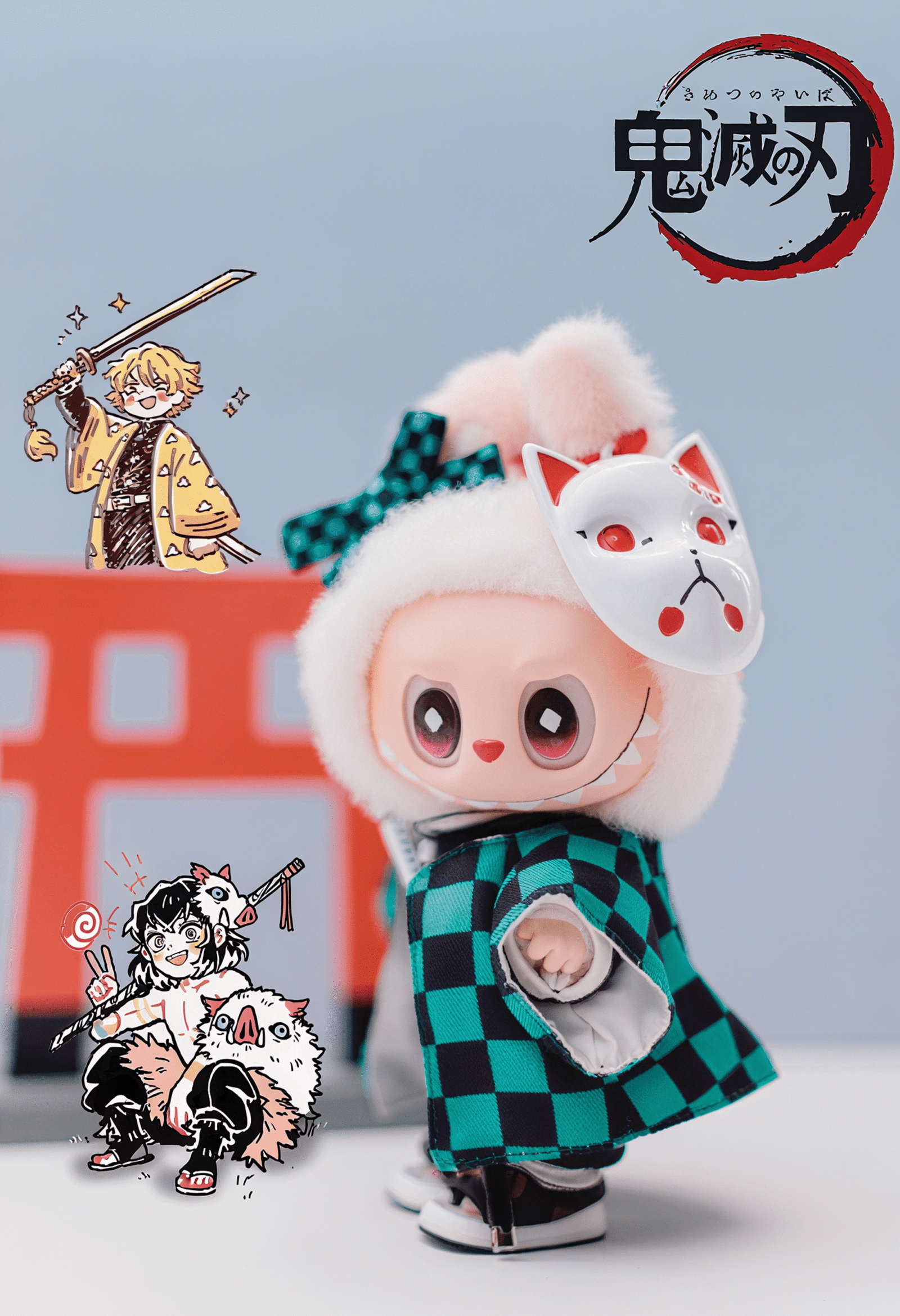 Demon Slayer Tanbubu's Clothes for labubu - Image 7