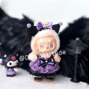 output (37) Kuromi skirt suit for labubu