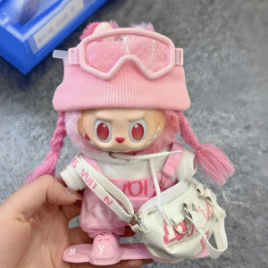 output (91) Pink Braid Snowboard Set for labubu