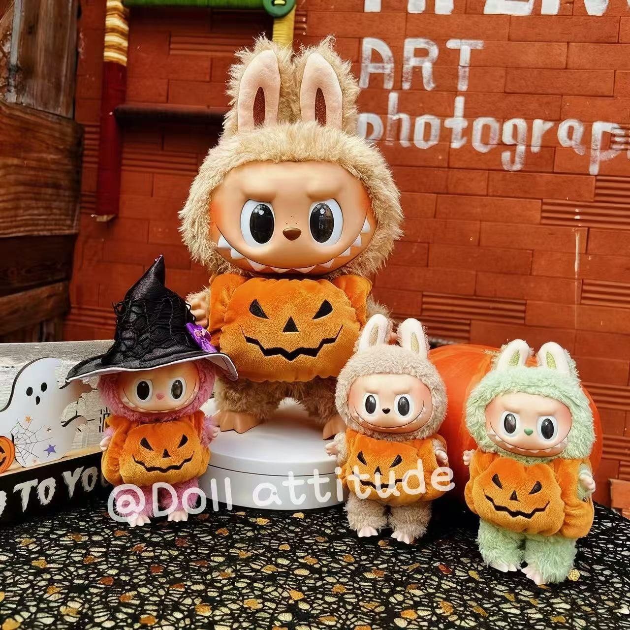 Halloween pumpkin set for labubu