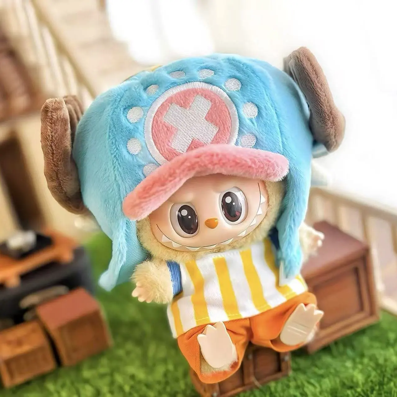 Chopper and Luffy Labubu doll clothes set - Image 2