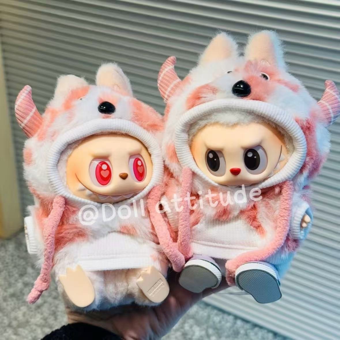 Cute plush sweatshirts for labubu, Skullpanda, and Crybaby - Image 4