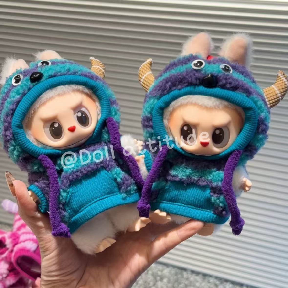 Cute plush sweatshirts for labubu, Skullpanda, and Crybaby - Image 2