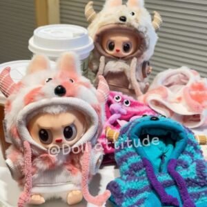 Cute plush sweatshirts for labubu, Skullpanda, and Crybaby